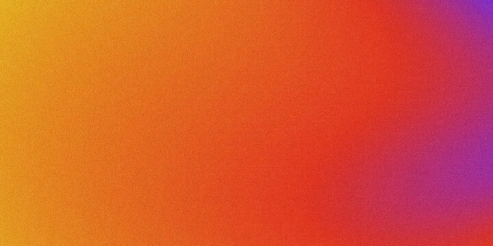 Abstract grainy gradient background, seamless texture with warm yellow-orange-red-purple color transition, vibrant noise effect.