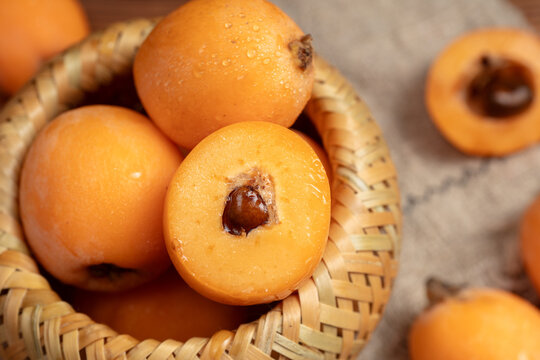 Fresh and juicy loquat fruit