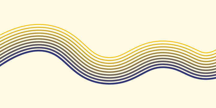 Abstract colorful 70s background vector. Vintage retro wallpaper with rainbow stripes and wavy lines. A 1970 color illustration suitable for posters, banners, decorative items and wall art.eps,10