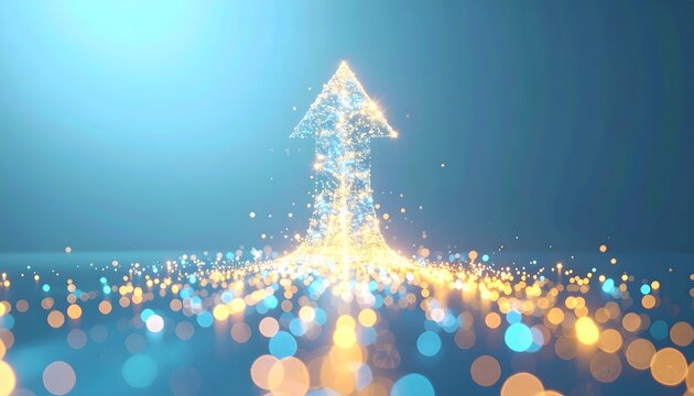 Glowing Leadership Profile Following an Upward Path Representing Emotional Intelligence and Leadership Growth