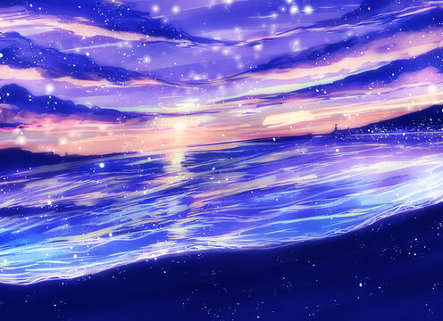 海辺　夜