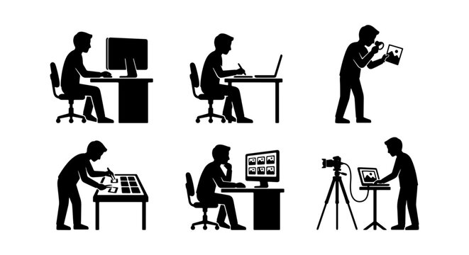 Creative Professionals Set: Digital Artists, Photographers, Videographers, Designers, Coders
