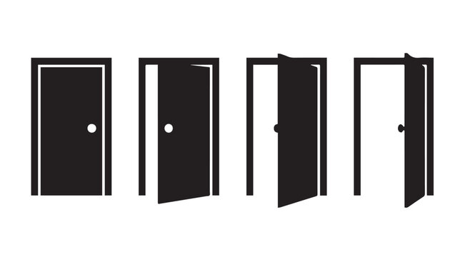 black and white doors