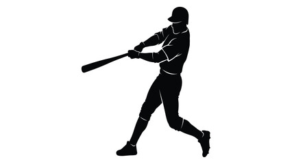 Baseball batter swings a wooden bat with full force to hit the ball during a professional game. © adnan