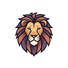 Obraz premium Stylized Lion Head Mascot Logo Design.