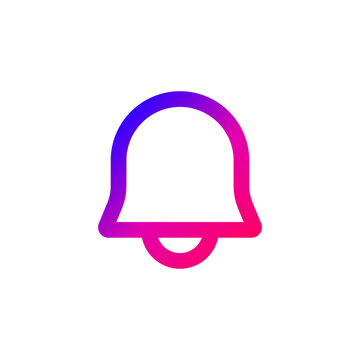 Notification Bell Gradient Icon for Alarm Alerts and App Reminders