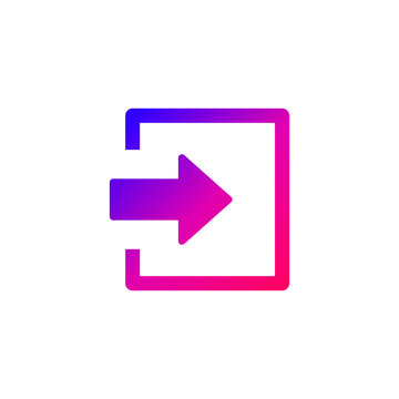 Login Portal Gradient Icon for User Authentication and Account Access