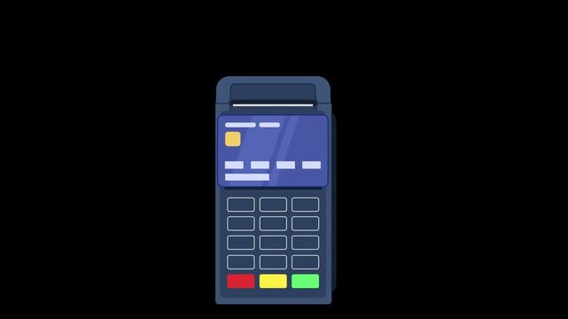 contactless tap and pay credit card payment animation