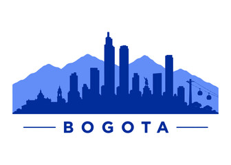 Fototapeta premium Bogota city skyline color City skyline on a white background vector