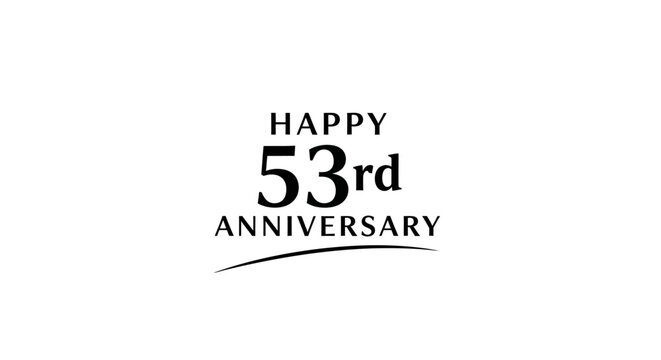 Happy 53rd Anniversary Celebration Text.