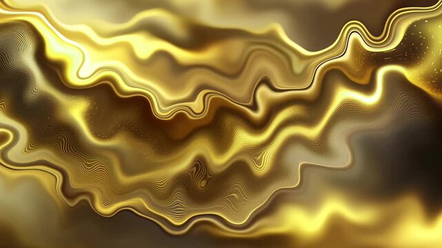 Abstract fluid marble texture with warm copper and gold waves background animation