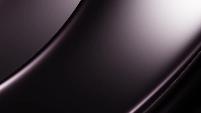 Modern Abstract Design: Dark Flowing Curves Silver Metallic Gradient