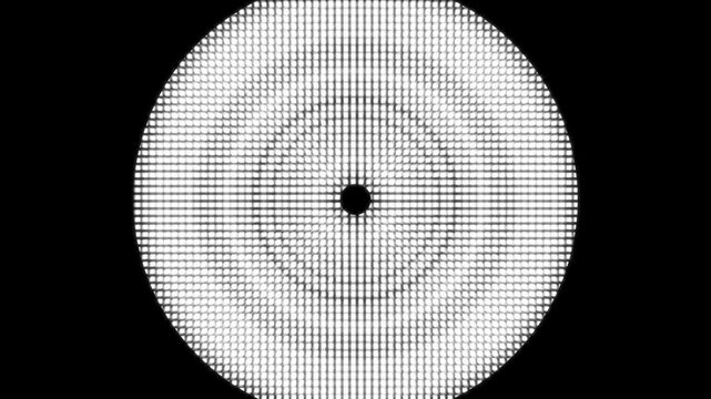 Comic retro style radial circle halftone transition with modern dot pattern texture for dynamic video editing. Halftone dots motion graphic wipe transition effect