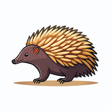 Cartoon Echidna Illustration
