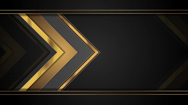 Dark luxury background with layered chevrons and dotted texture animation