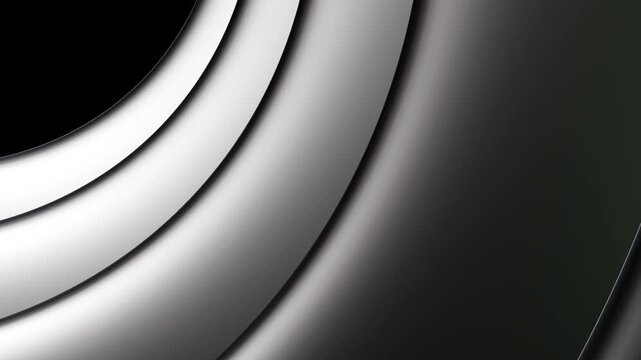 Modern Abstract Background: Sleek Curving Lines Metallic Gradients White