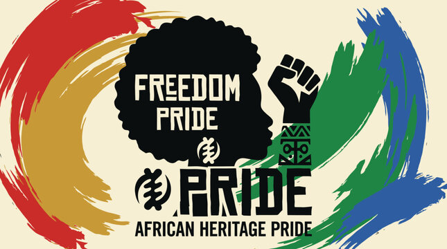 African Heritage Pride Symbol Emblem.