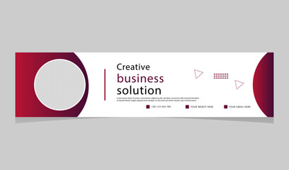 Naklejka premium Creative Business Solution LinkedIn Cover Banner Vector Template