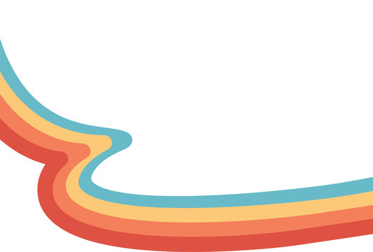 70&rsquo;s Groovy wave line Graphic
