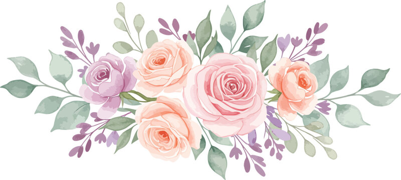 A beautiful bouquet of fresh pink and red roses isolated on a white background, making a perfect floral gift for a romantic Valentine celebration or wedding day