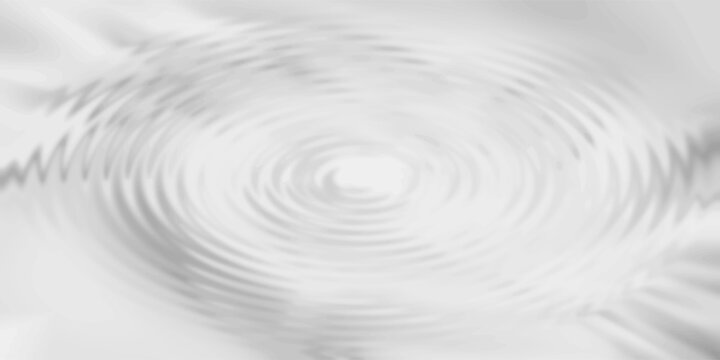 Water panoramic banner background. White water texture, aqua surface with rings and ripple