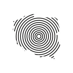 Fototapeta premium poland map with concentric circle