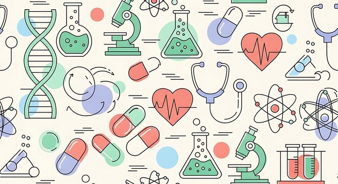 Drug testing, scientific discovery and disease prevention signs. Medical healthcare, doctor line icons. Chemical formula, medical doctor research, chemistry testing lab icons. Vector