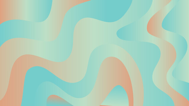 Abstract Gradient Blue sea Waves Background