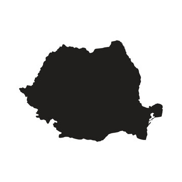 romania map silhoutette Suitable for posters and web icons