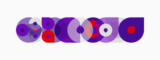 Fototapeta premium Abstract colorful circles form repeating pattern. Shapes overlap creating visual rhythm, modern design aesthetic.