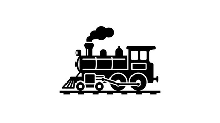 Vintage steam locomotive engine train. © Ali