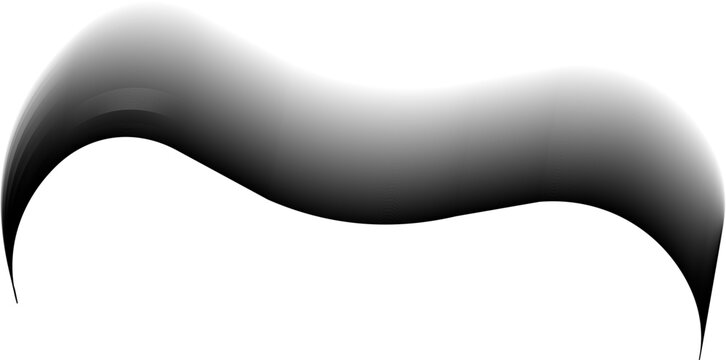 Top border cutout with double curve contour and organic silhouette.