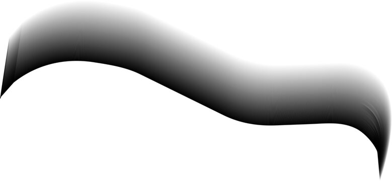 Horizontal border cutout with wavy contour and curved silhouette.