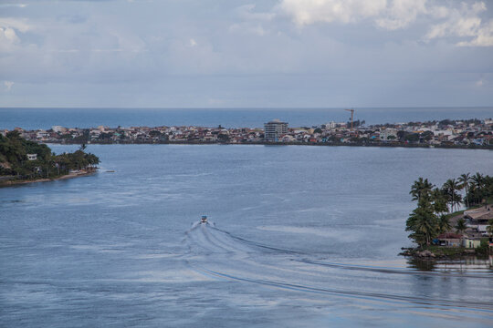 View of Baia of Ilheus city, Bahia, Brazil