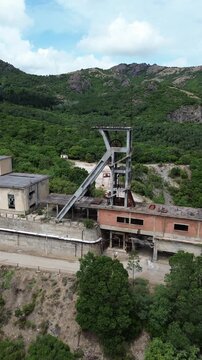 4K Drone Footage Of Montevecchio Mining Complex In Sardinia