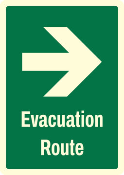 OSHA-ANSI_safety signs emergency and first aid_directional_evacuation route (right)