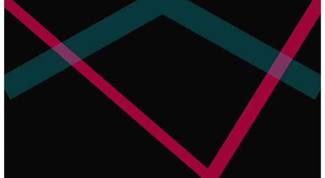 Abstract minimalist motion with geometric v-shape overlay animation