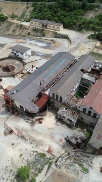 4K Drone Footage Of Montevecchio Mining Complex In Sardinia