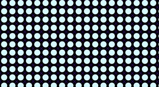 Abstract neon dot grid pattern animation background, with pulsing light animation