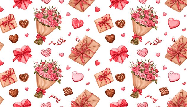 Valentine pattern seamless