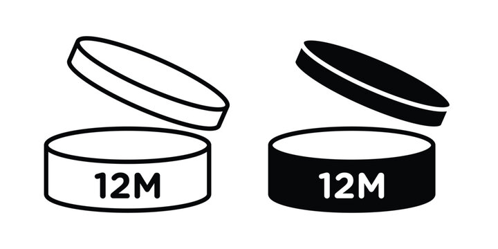 12M icon simple vector set