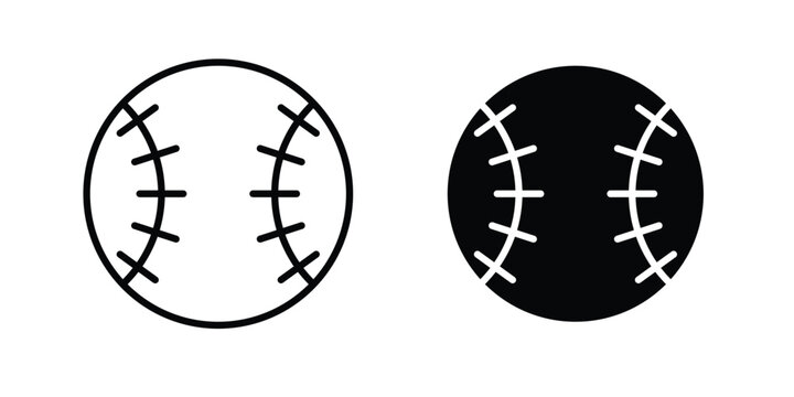 Baseball icon simple vector set