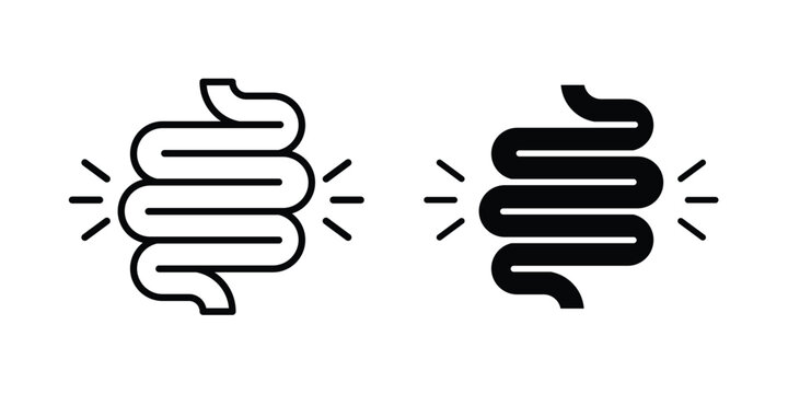 Diarrhea icon simple vector set