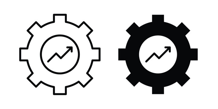 Efficiency icon simple vector set
