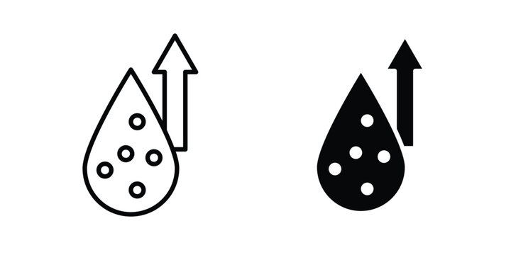 High cholesterol icon simple vector set