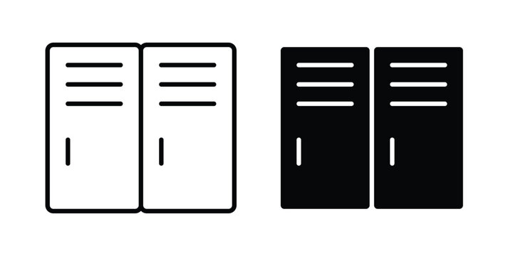 Locker icon simple vector set