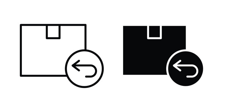 Return purchase icon simple vector set