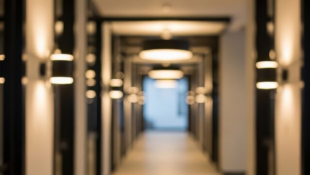 Modern glass elevator doors in a building lobby