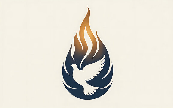 Dove emerging from flames symbol hope renewal and spiritual transformation