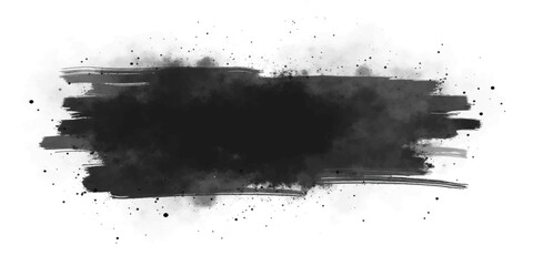 Fototapeta premium Abstract black ink splatter grunge texture background design with messy paint stains and liquid brush effects